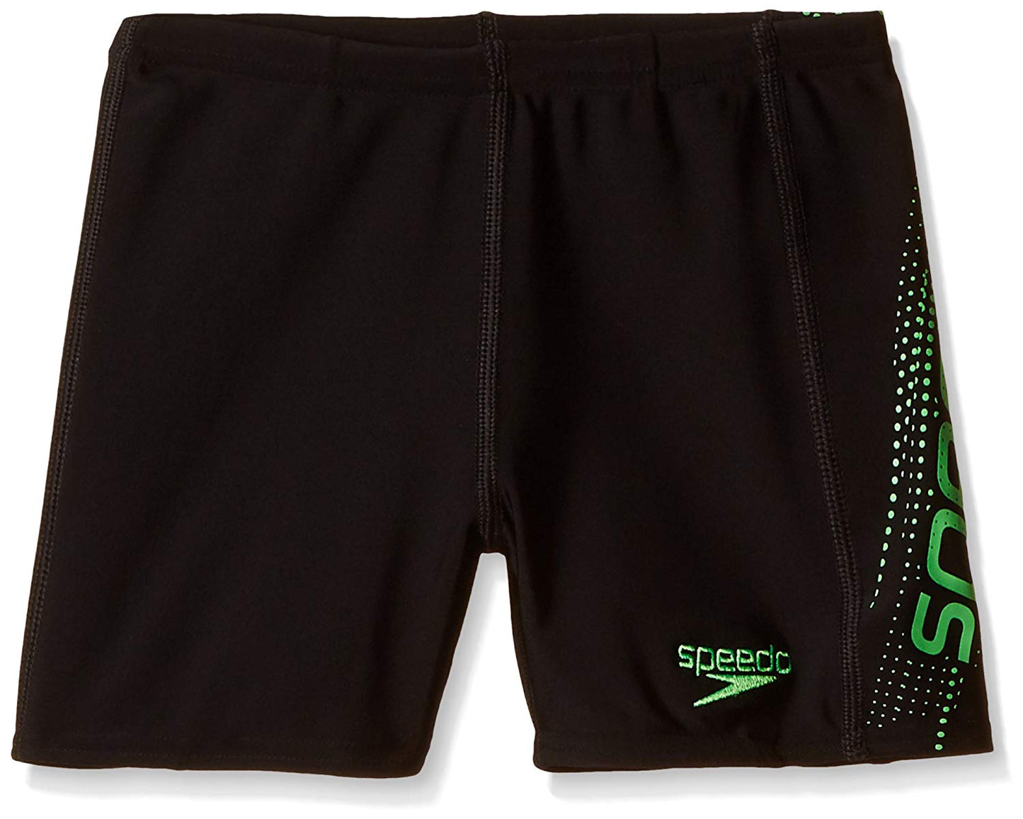 Speedo Boys Swimwear Sports Logo Panel Aquashort - Black/Fluo Green - Best Price online Prokicksports.com