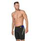 Speedo Boom Splice Swimming Jammer for Men's, Black/Bright Zest/Chroma Blue - Best Price online Prokicksports.com