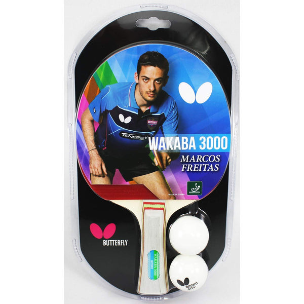 Butterfly Wakaba 3000 Table Tennis Racquet With 2 Balls
