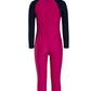 Speedo Tots Swimwear Color Block All-in-1 Suit (Electric Pink/Navy) - Best Price online Prokicksports.com
