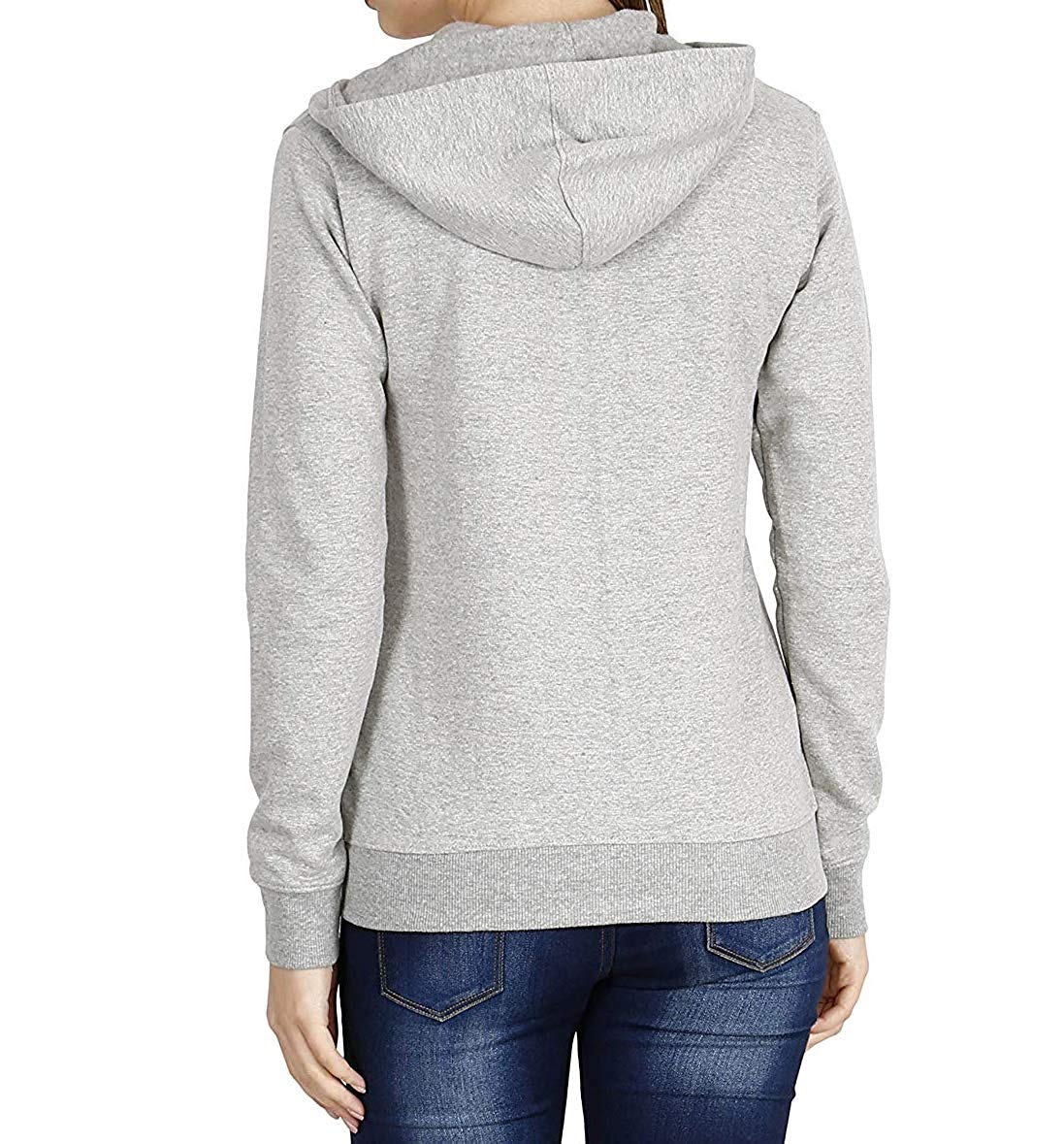 Prokick Women's Cotton Sweatshirt/Hoodie - Light Grey - Best Price online Prokicksports.com