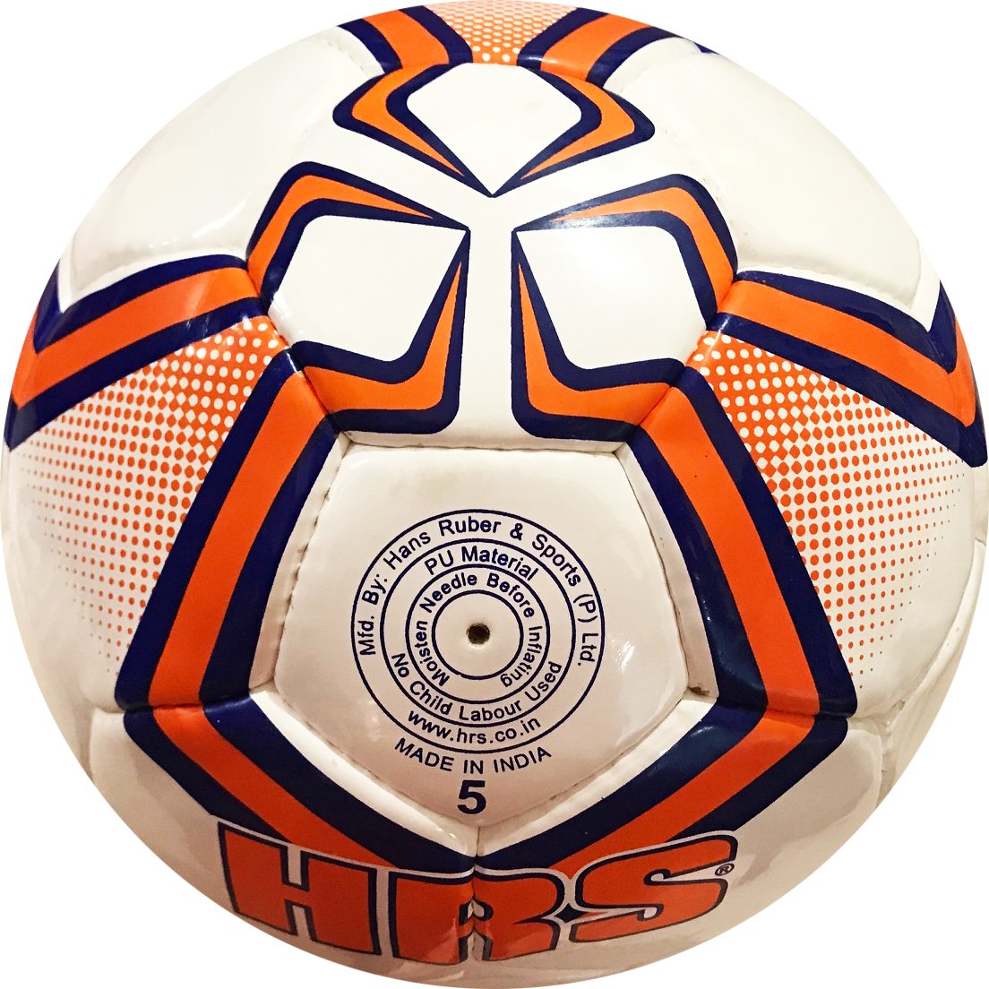 HRS Goal Imported PU Professional Match Football - Size 5 (Orange/Blue) - Best Price online Prokicksports.com
