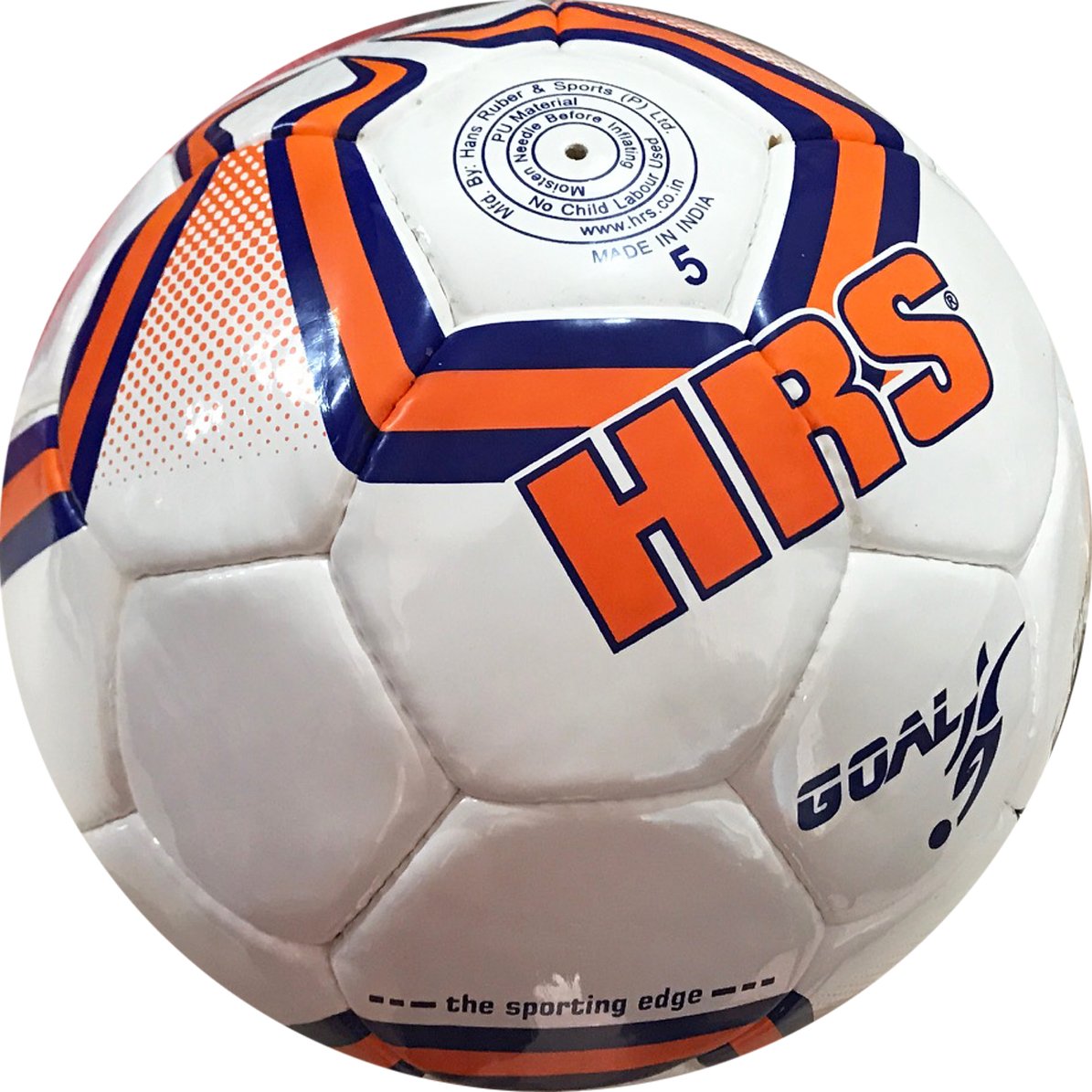 HRS Goal Imported PU Professional Match Football - Size 5 (Orange/Blue) - Best Price online Prokicksports.com
