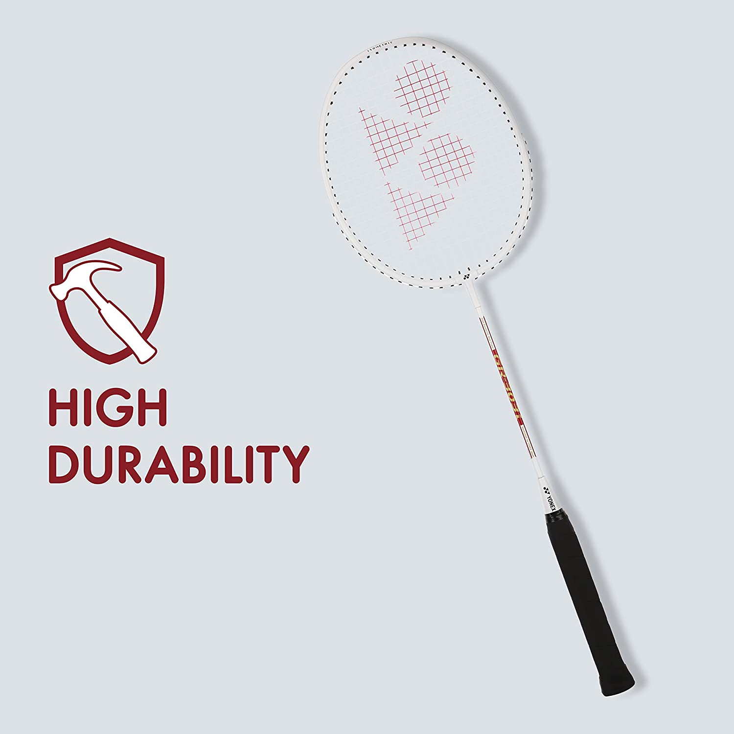 Yonex GR 303I Strung Badminton Racket, White