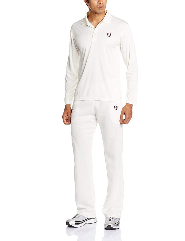 SG Club Full Sleeves Cricket Combo White