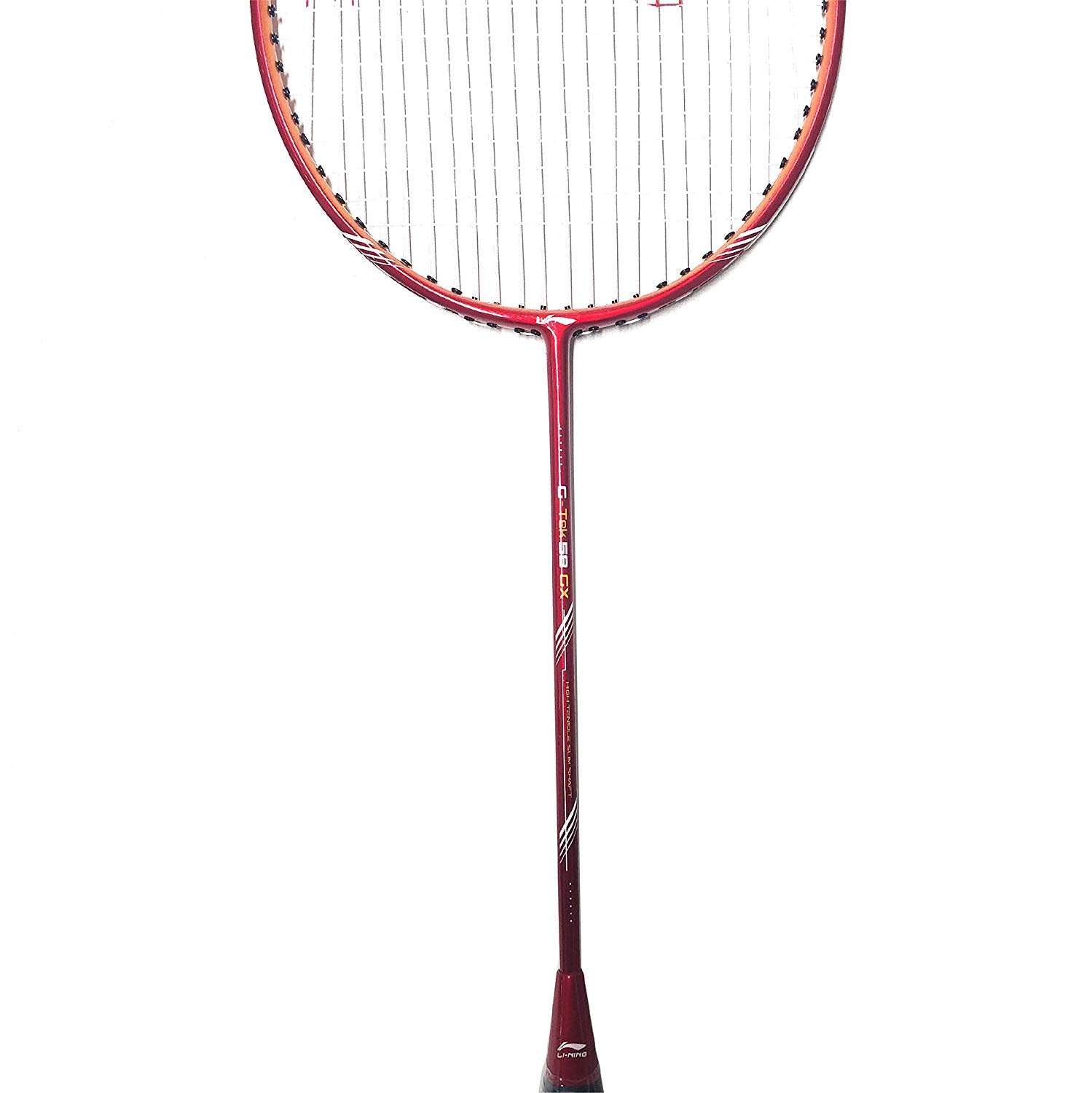 Li-Ning G-TEK 58 GX Graphite Strung Badminton Racquets (Red/Amber) - Best Price online Prokicksports.com
