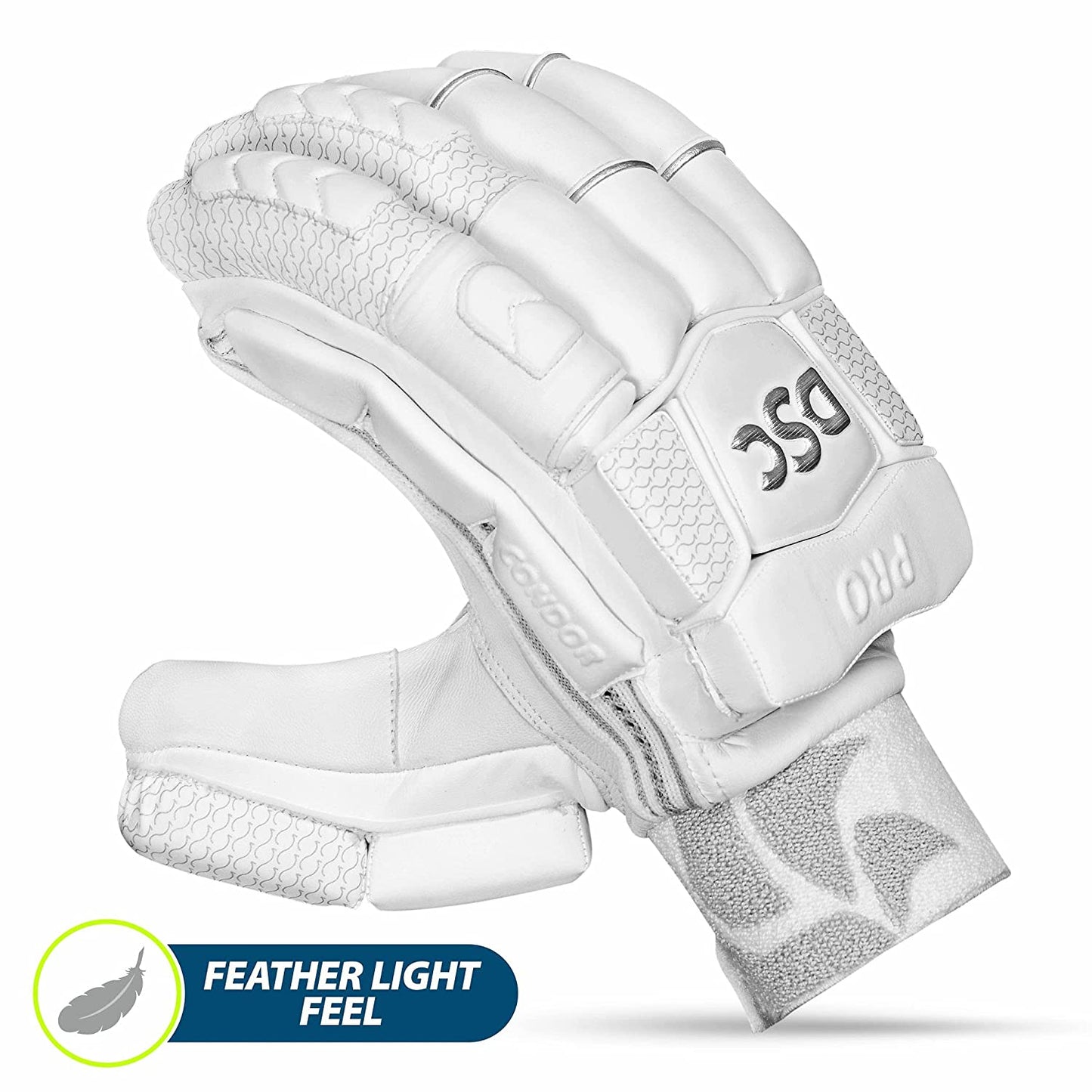 DSC Conder Pro RH Batting Gloves , White - Best Price online Prokicksports.com