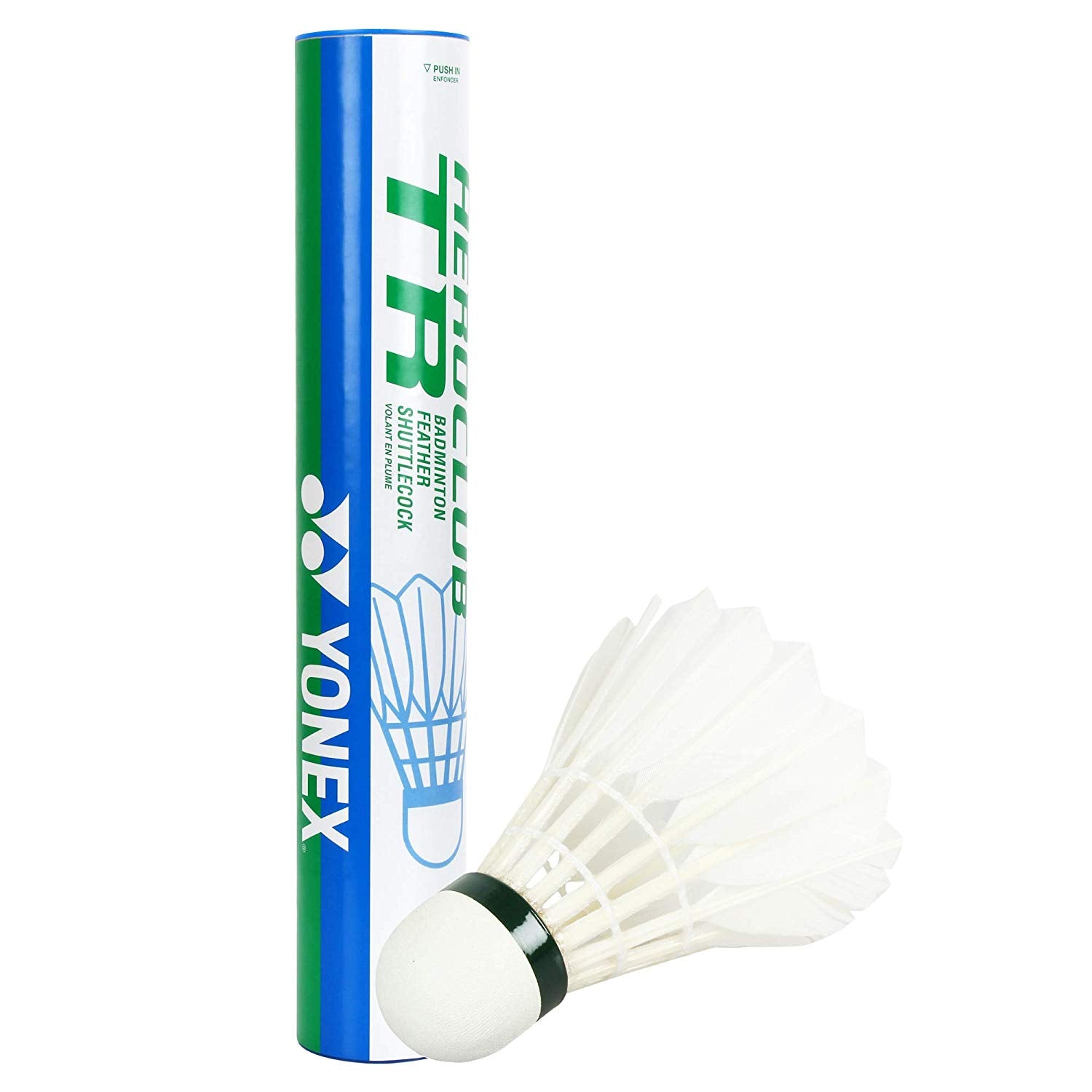 Yonex Aeroclub TR Badminton Feather Shuttlecock, (White)