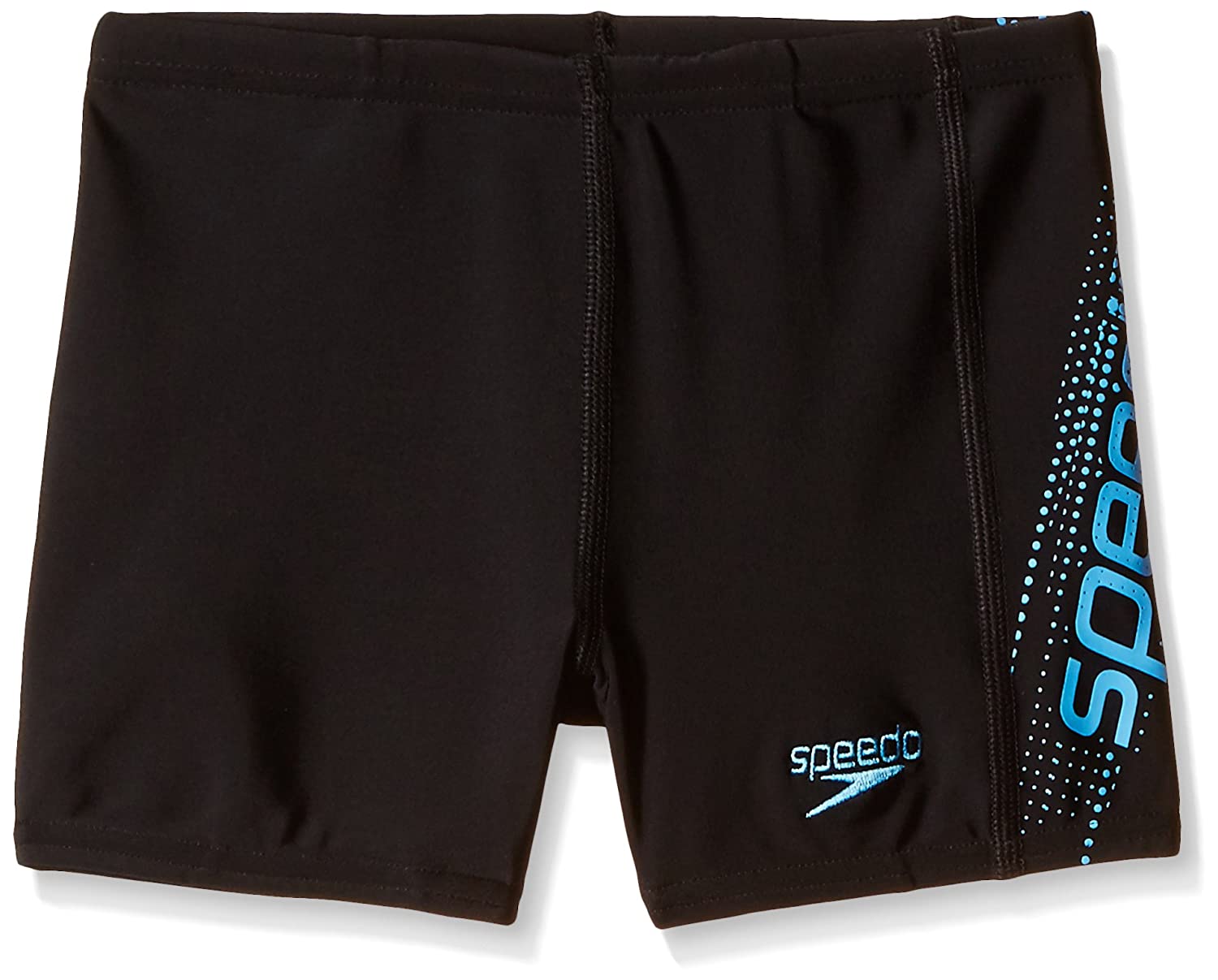 Speedo Boys Swimwear Sports Logo Panel Aquashort (Black and Powder Blue) - Best Price online Prokicksports.com