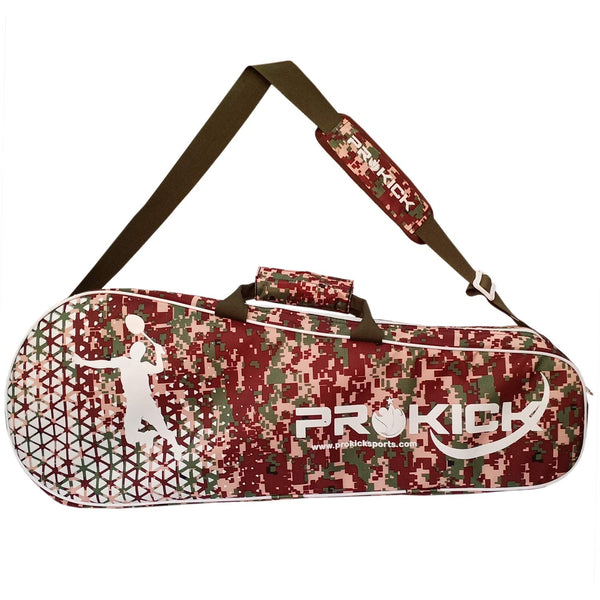 Prokick Badminton Kitbag with Double Zipper Compartment - Brown Camo Fusion