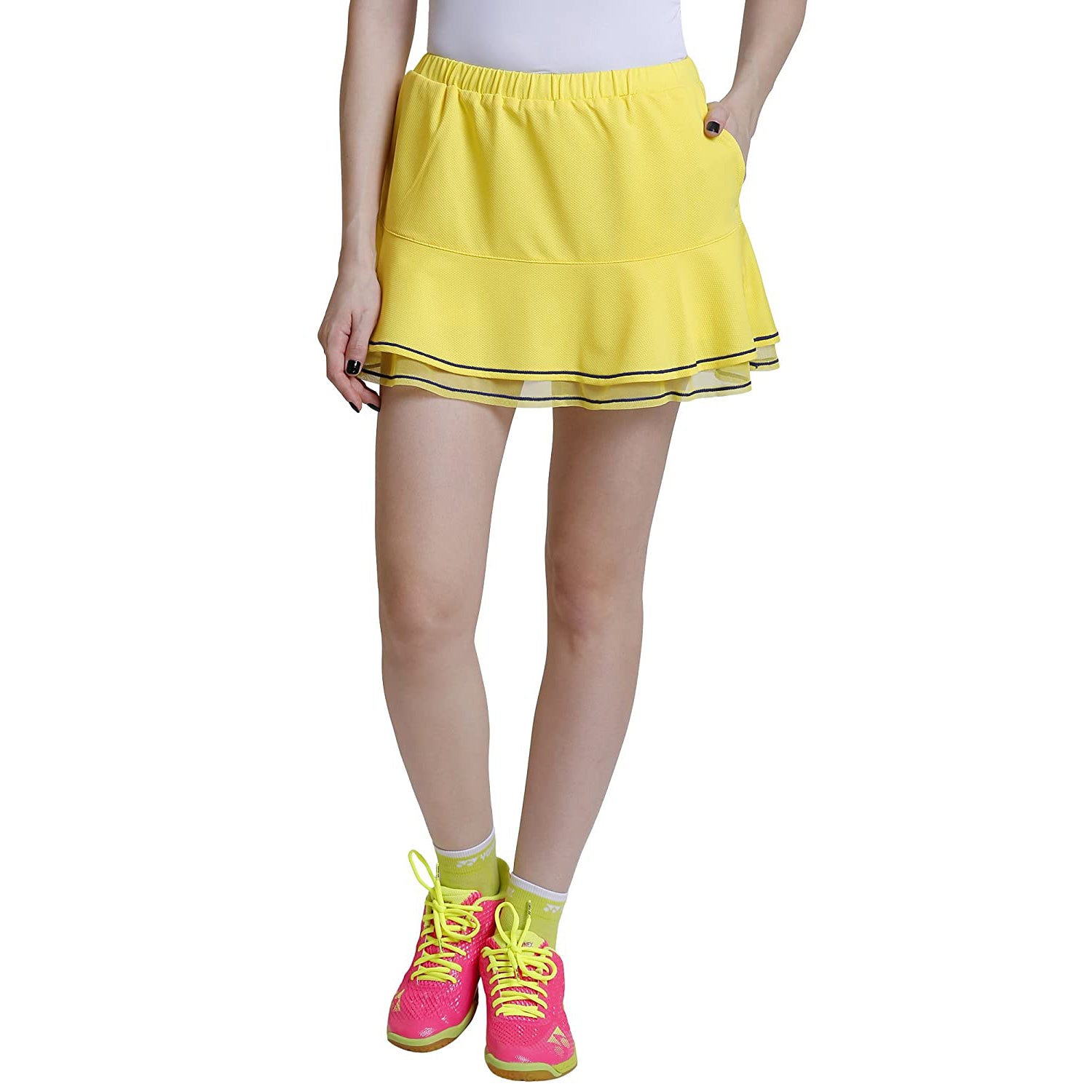 Yonex 26025 Skirt for Women, Gold Yellow - Best Price online Prokicksports.com