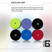 Li-Ning GP-20 Boost Badminton Grips, Pack of 6 (Assorted) - Best Price online Prokicksports.com