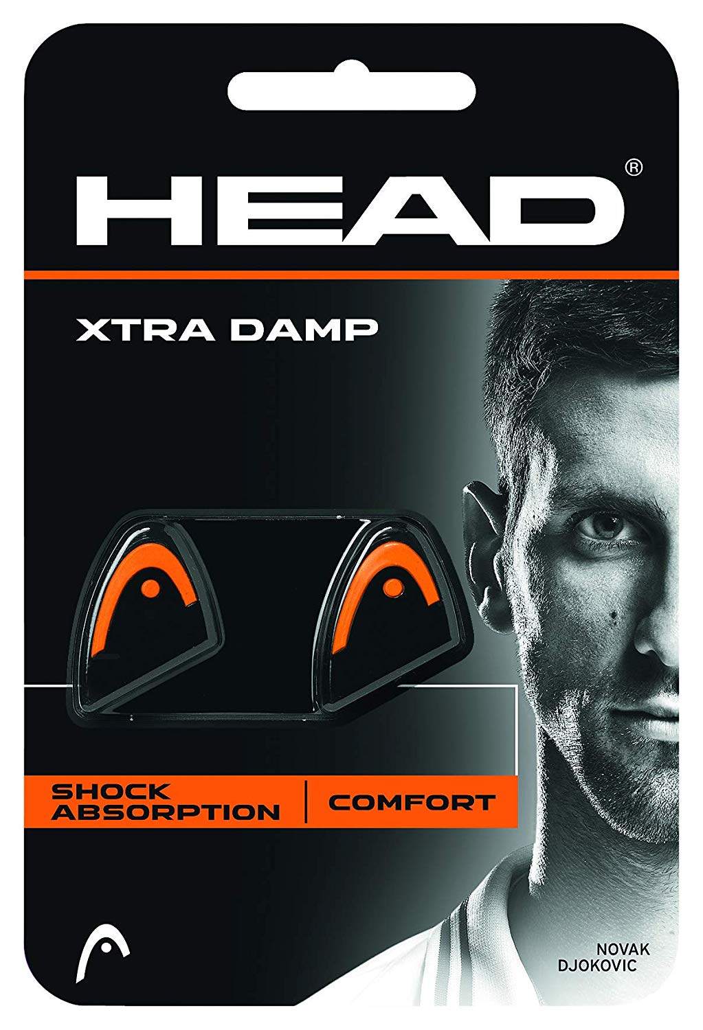 Head Xtra Damp Tennis Dampner (Black/Orange) - Best Price online Prokicksports.com