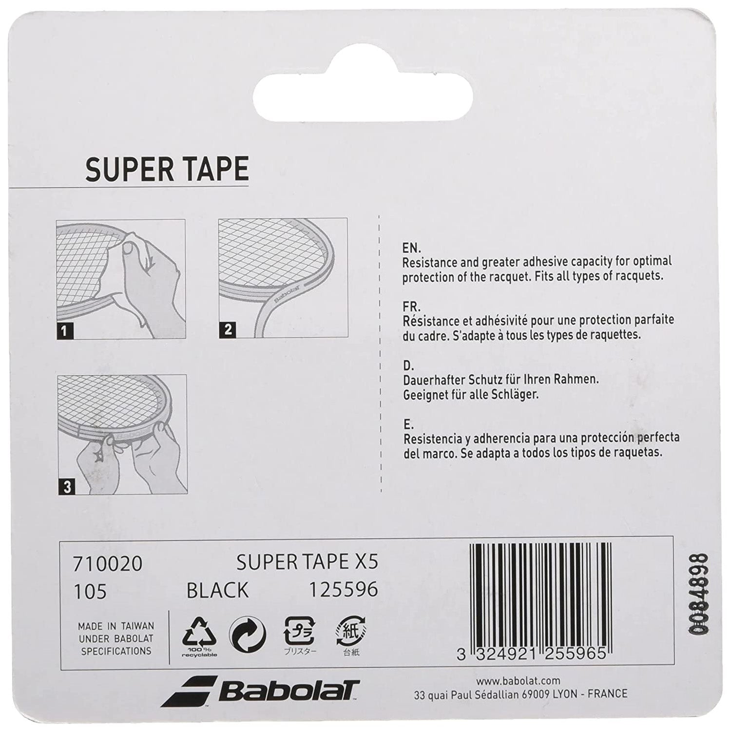 Babolat Super Tape X5 Black Prokicksports