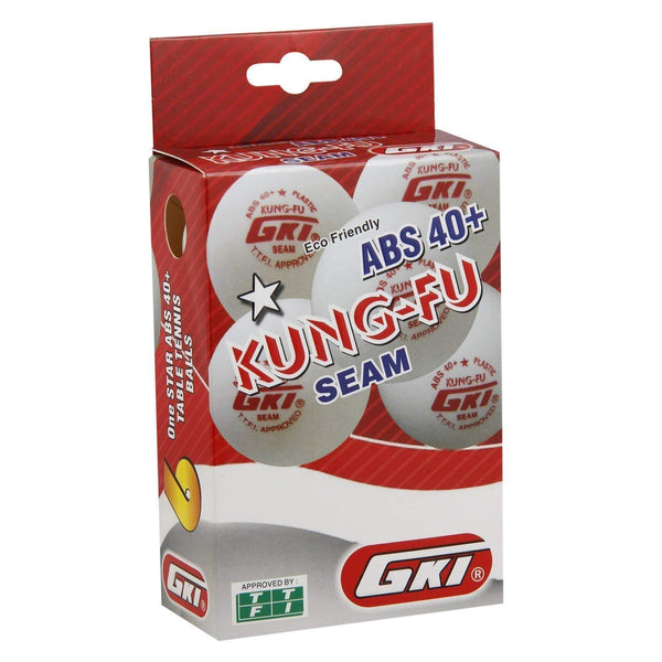 GKI KungFu Seam ABS 40+ Table Tennis Balls, Pack of 6