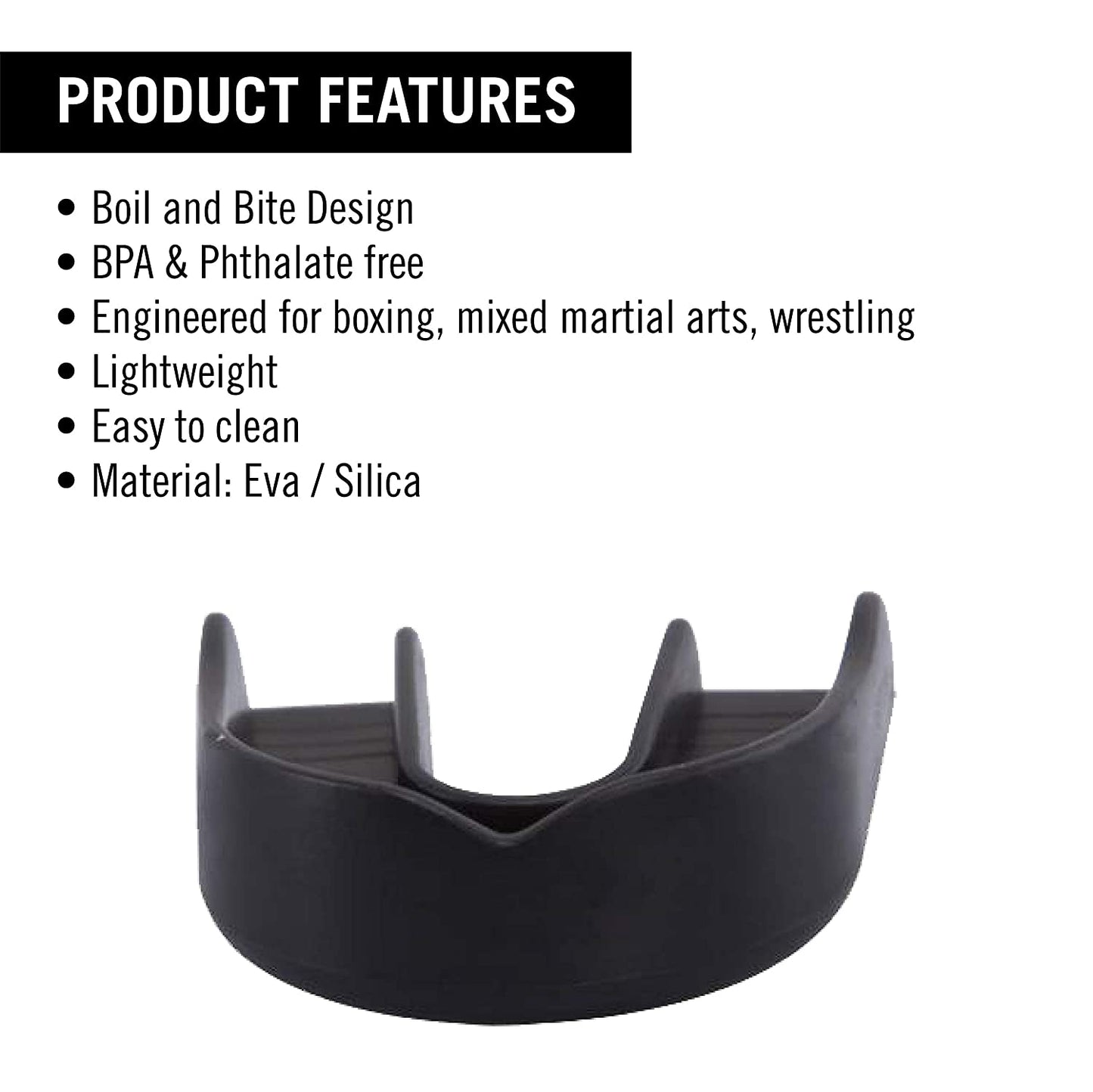 Everlast 4405BE Single Mouth Guard (Black) - Best Price online Prokicksports.com