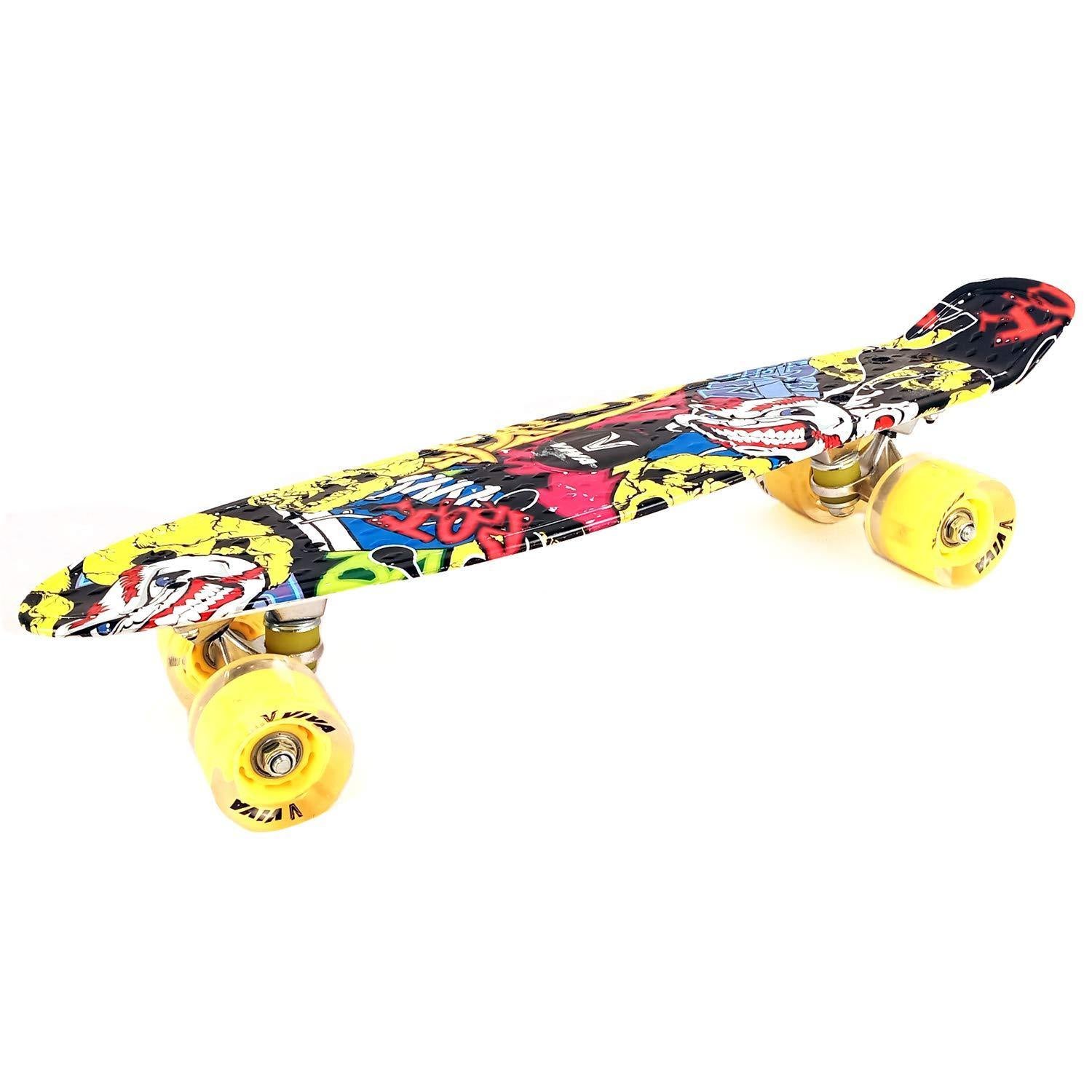 Viva Skateboard with Flashlight Wheels - Junior (22 x 6 Inches) - Best Price online Prokicksports.com