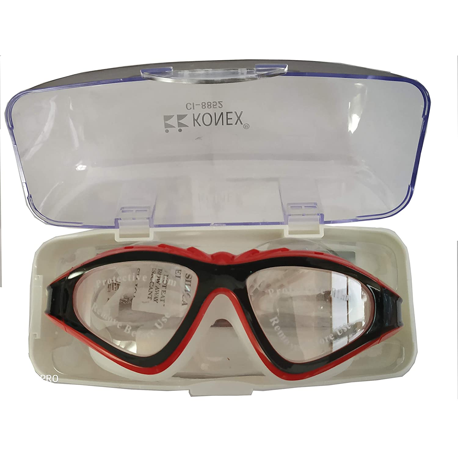 Konex CI-8852 Swimming Goggle, Red/Black - Best Price online Prokicksports.com