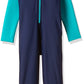 Speedo Tots Swimwear Color Block All-in-1 Suit (Navy and Jade) - Best Price online Prokicksports.com