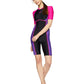 Speedo Female Swimwear Essential Spliced Kneesuit (Black / Tapestry / Electric Pink) - Best Price online Prokicksports.com
