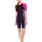 Speedo Female Swimwear Essential Spliced Kneesuit (Black / Tapestry / Electric Pink) - Best Price online Prokicksports.com