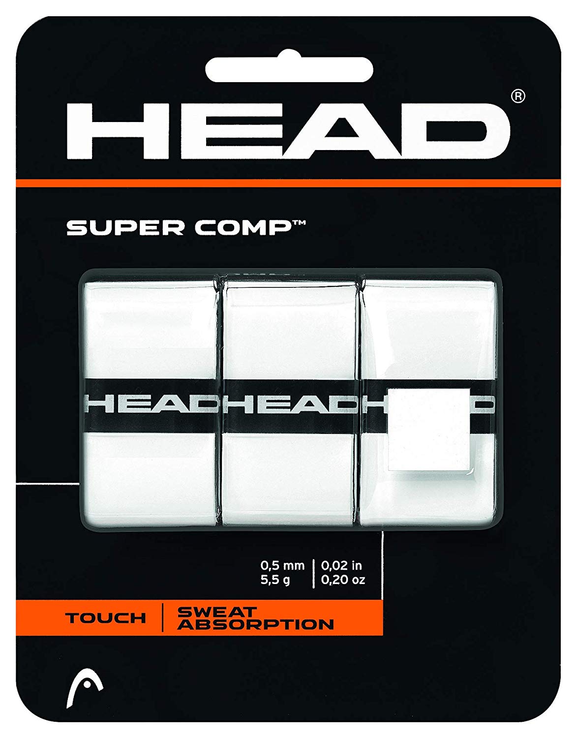 Head Super Comp Tennis Grip (White) - Pack of 3 - Best Price online Prokicksports.com