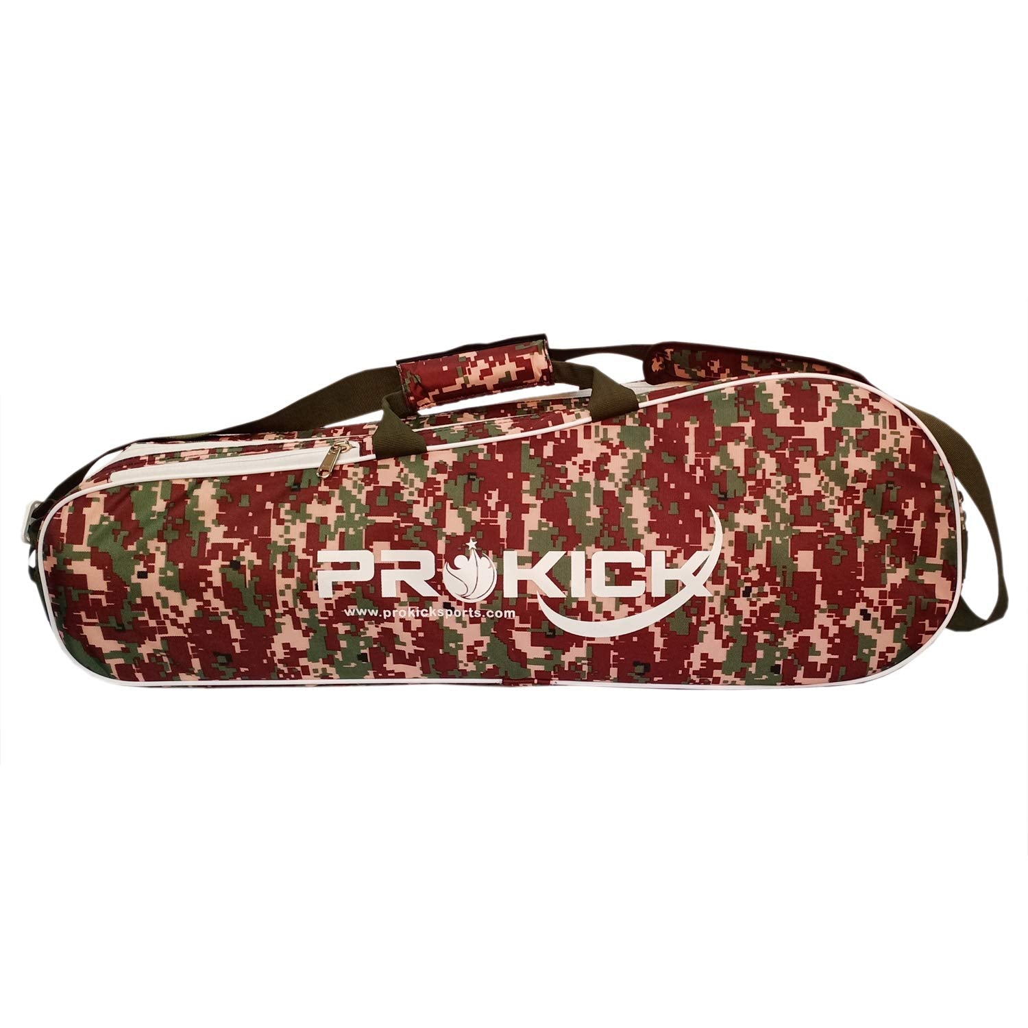 Prokick Badminton Kitbag with Double Zipper Compartment - Brown Camo Fusion - Best Price online Prokicksports.com
