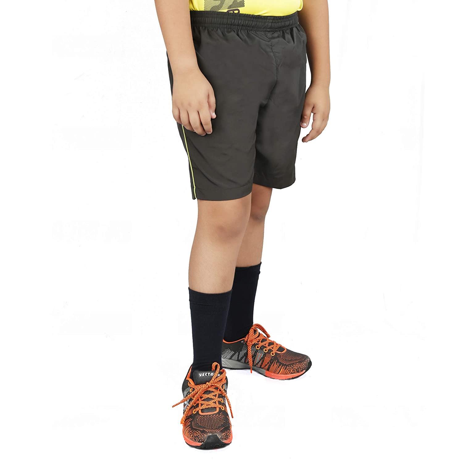 Vector X Polyester Kids Shorts Charcoal - Best Price online Prokicksports.com