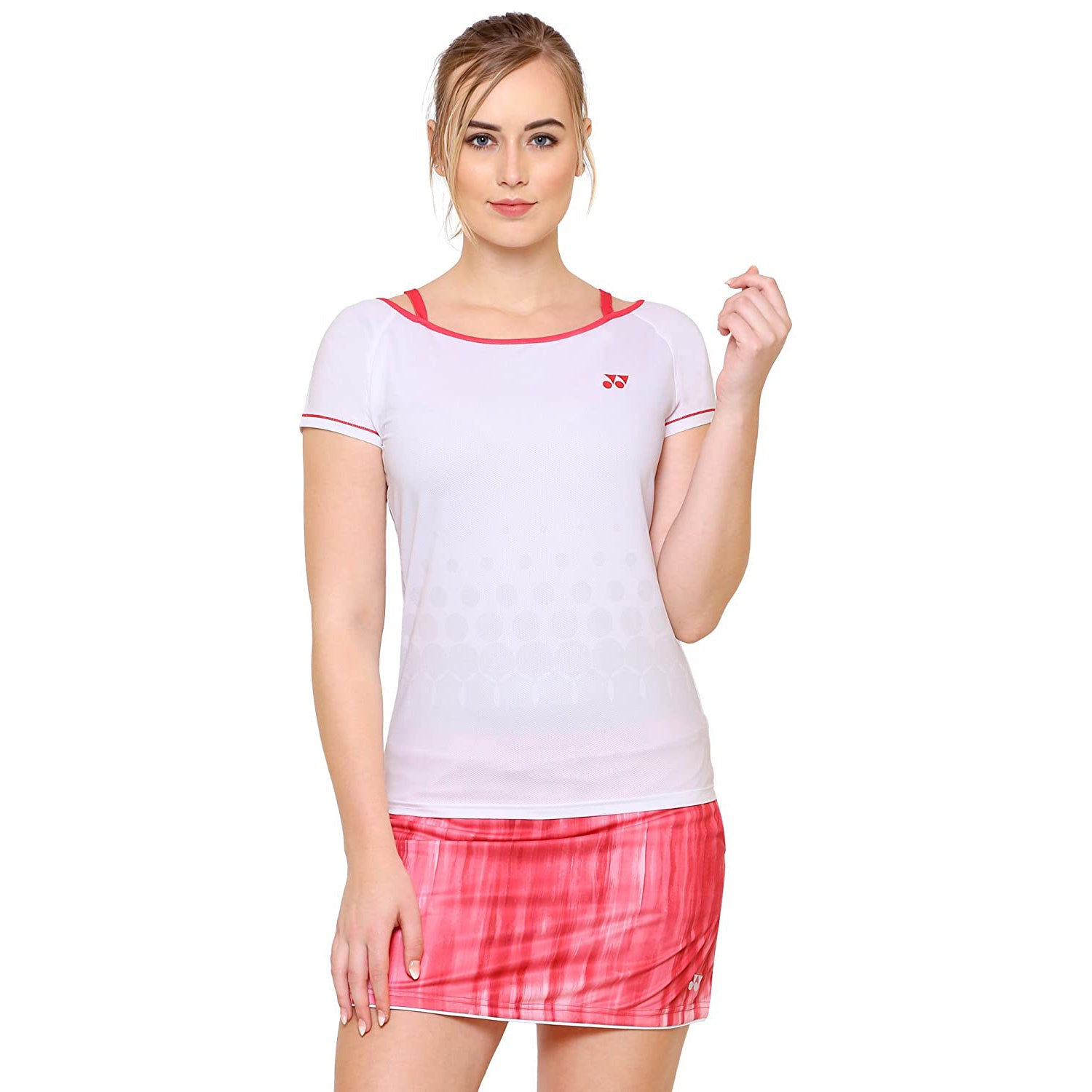 Yonex 20282 Round Neck T Shirt for Women, White - Best Price online Prokicksports.com