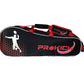 Prokick Badminton Kitbag with Double Zipper Compartments - Black/Red - Best Price online Prokicksports.com