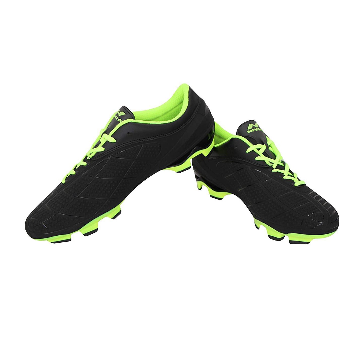 Nivia Dominator 2.0 Football Studs, Black/Green - Best Price online Prokicksports.com