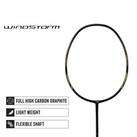 Li-Ning Windstorm 78 Plus Unstrung Badminton Racquet | Superlight 78g Frame | Aerotec Beam System | Dynamic Optimum Frame | High Tension Speed Racquet - Best Price online Prokicksports.com