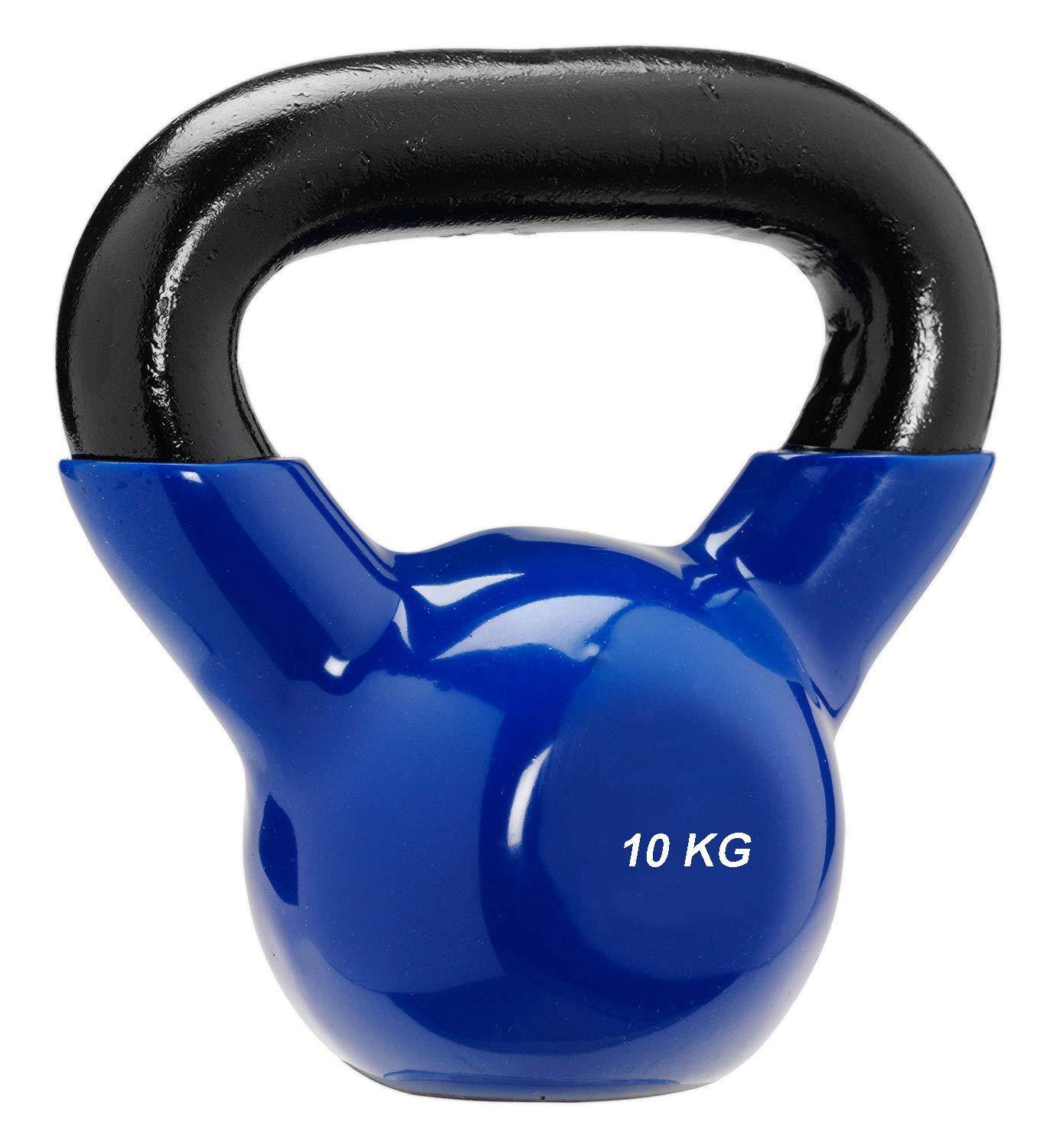 Prokick Vinyl Half Coating Kettle Bell for Gym & Workout - Navy Blue - Best Price online Prokicksports.com