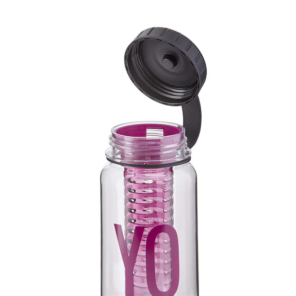 Reebok Tritan Infuser Water Bottle, 650 ML - Purple