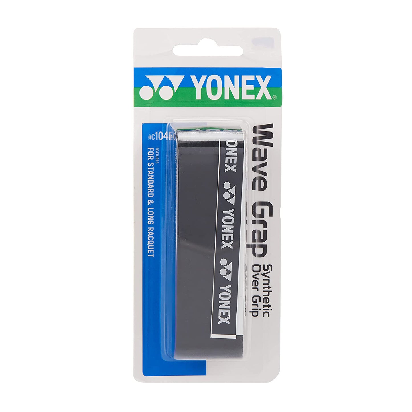 Yonex AC 104 EX Wave Grap Badminton Grip Tape - Black (1 Pc) - Best Price online Prokicksports.com