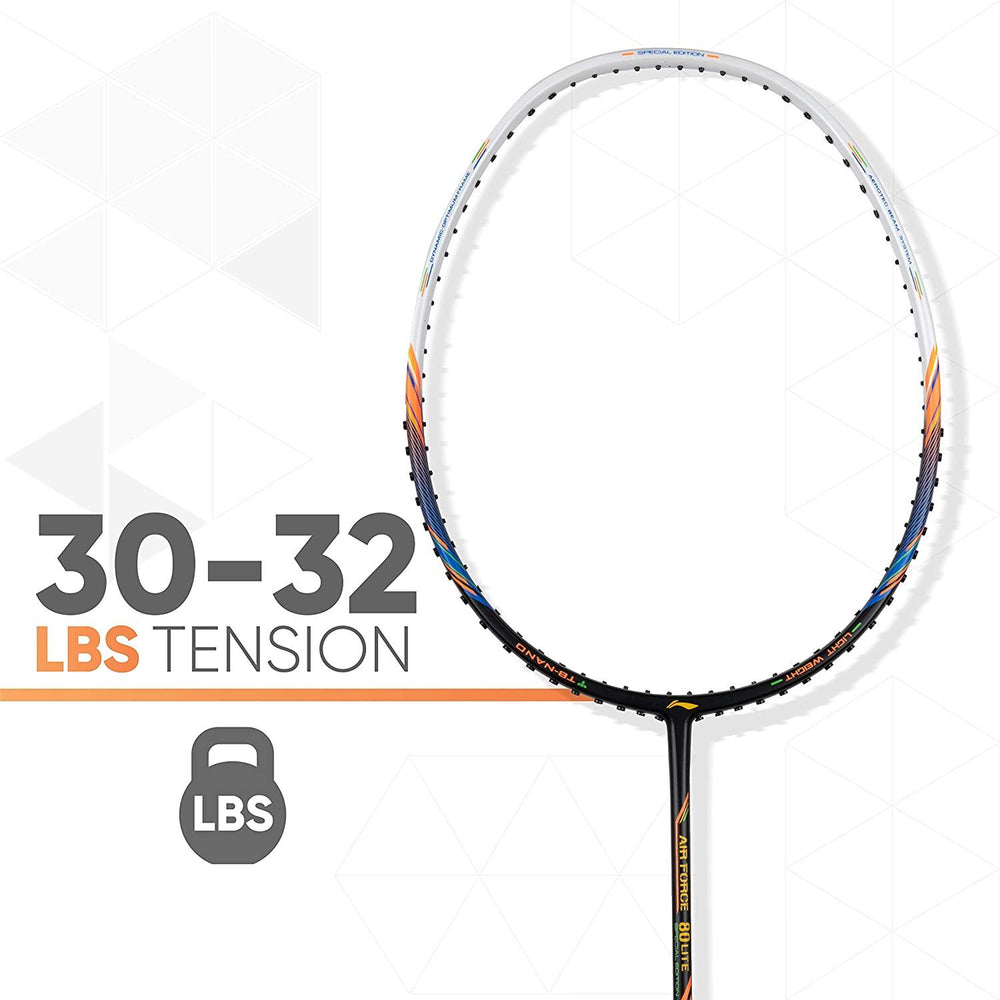 Li-Ning Air Force 80 Lite Carbon Fibre Badminton Racket - Best Price online Prokicksports.com