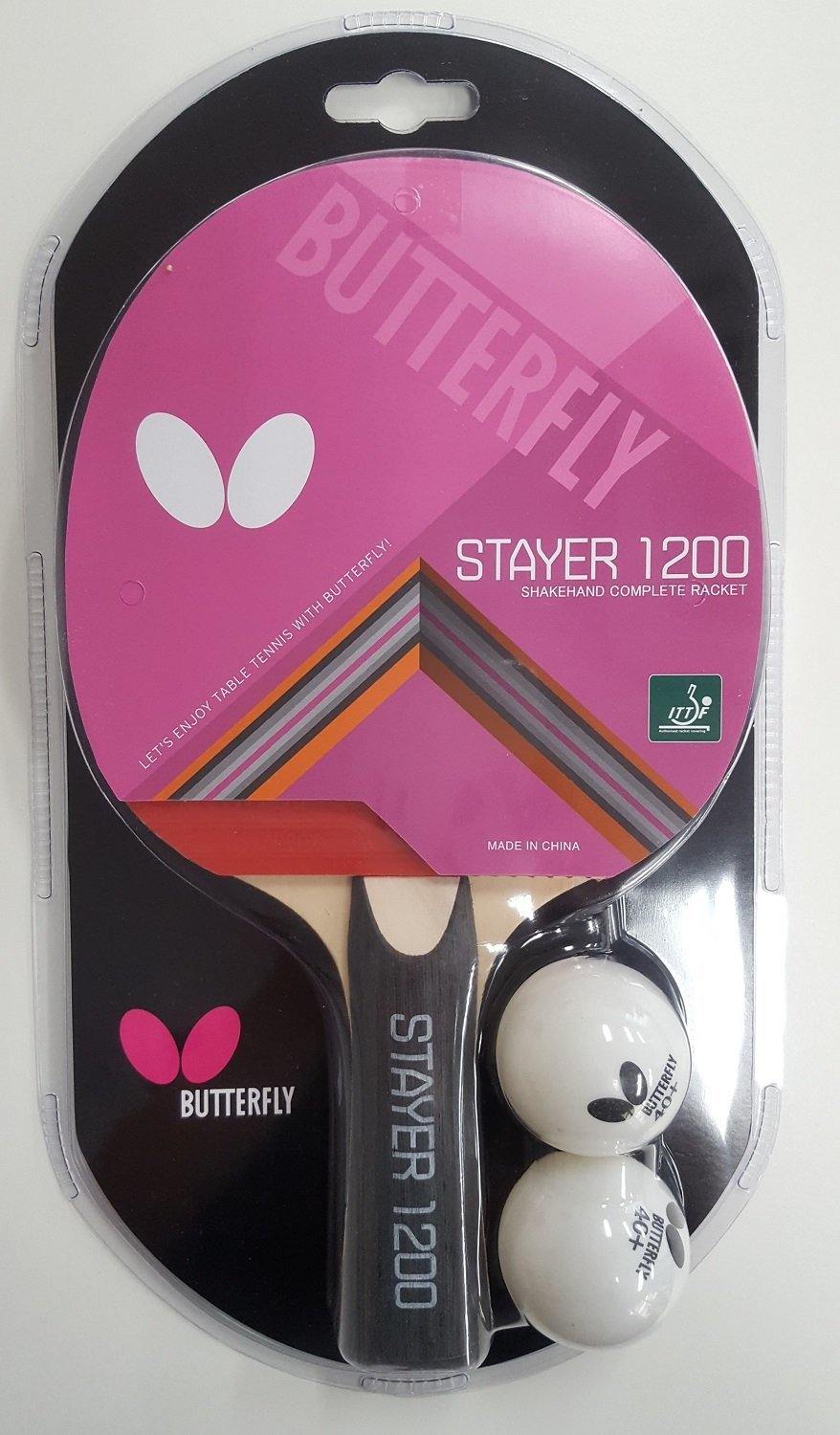 Butterfly Stayer 1200 Table Tennis Racquet With 2 Balls - Best Price online Prokicksports.com
