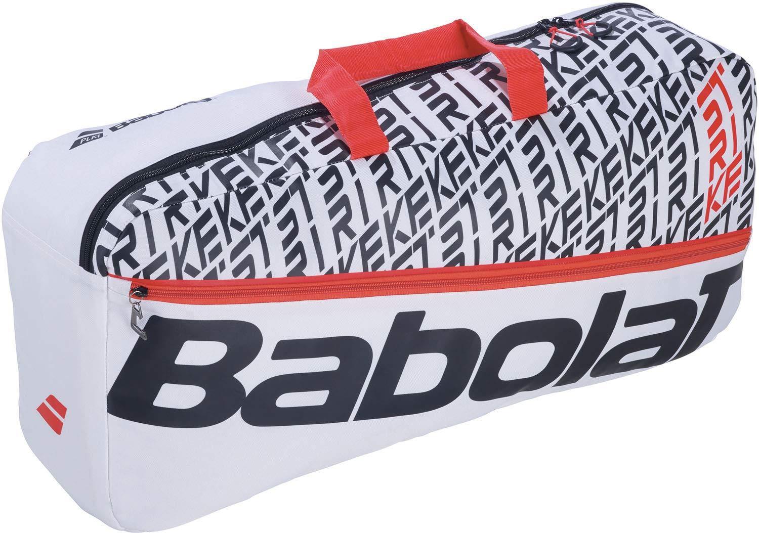 Babolat Duffle M Pure Strike Tennis Bag - White/Red - Best Price online Prokicksports.com