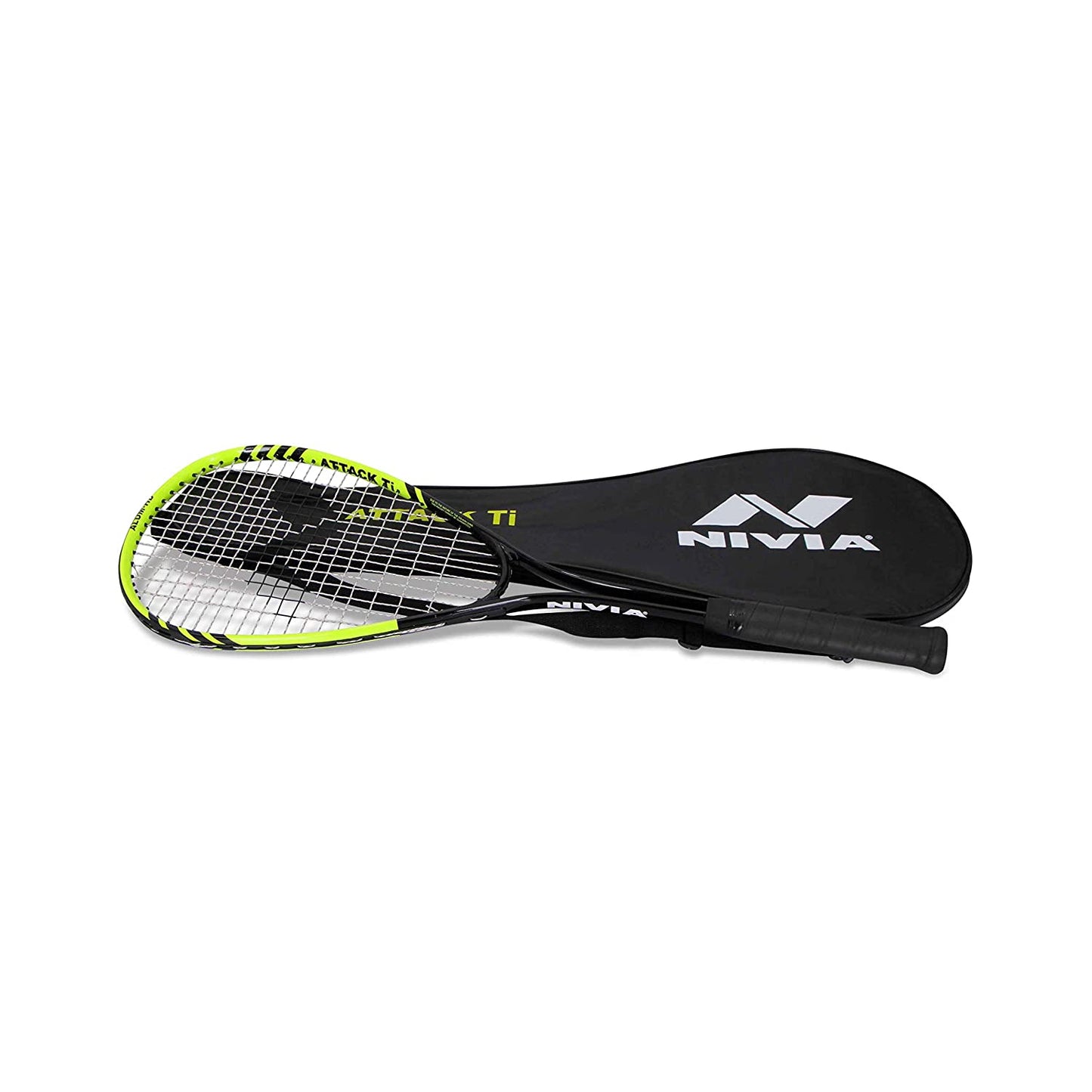 NIVIA Attack-Ti Squash Racquet (Green/Black) - Best Price online Prokicksports.com