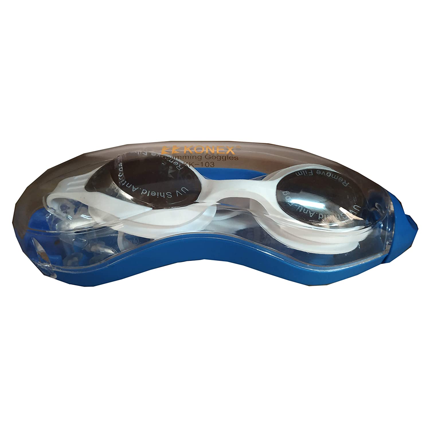 Konex KK-103 Kids Swimming Goggle, White/Gold - Best Price online Prokicksports.com