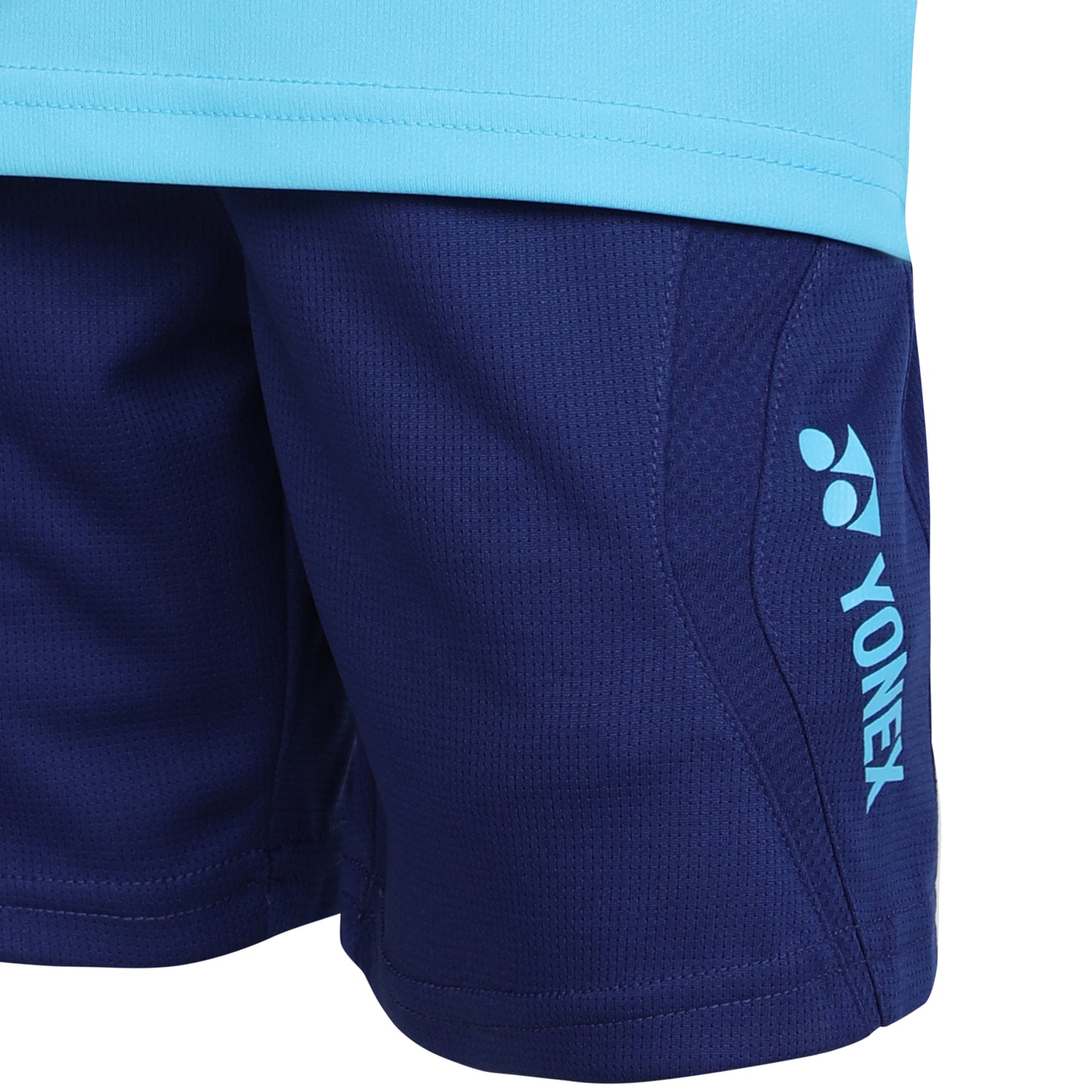 Yonex 1597 Round Neck T-Shirt and Short set for Junior, Blue Atoll - Best Price online Prokicksports.com