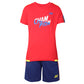 Yonex 1593 Round Neck T-Shirt and Short set for Junior, HighRisk Red - Best Price online Prokicksports.com