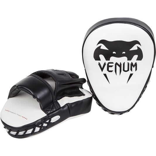 Venum Light Focus Mitts (Pair) - White/Black - Best Price online Prokicksports.com