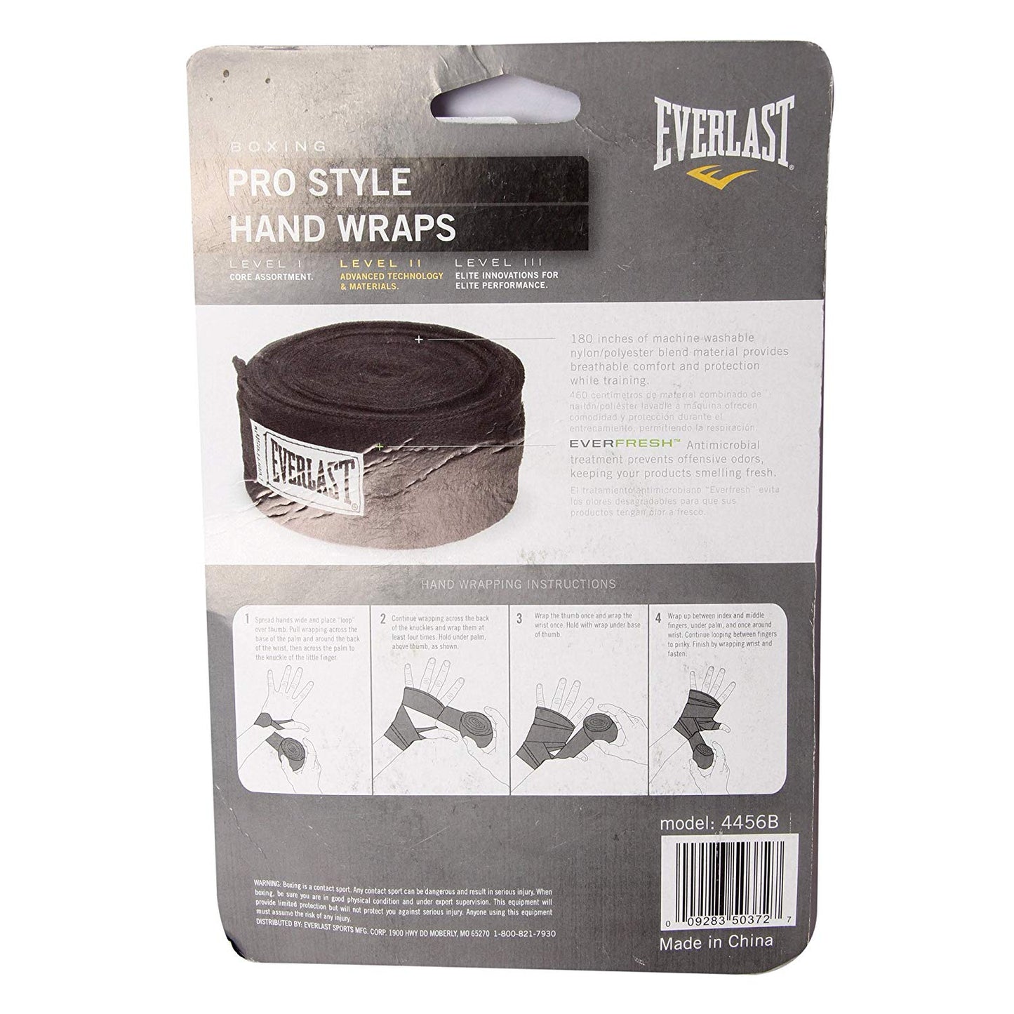 Everlast 180" Hand Wraps, 180-inches (Black) … - Best Price online Prokicksports.com