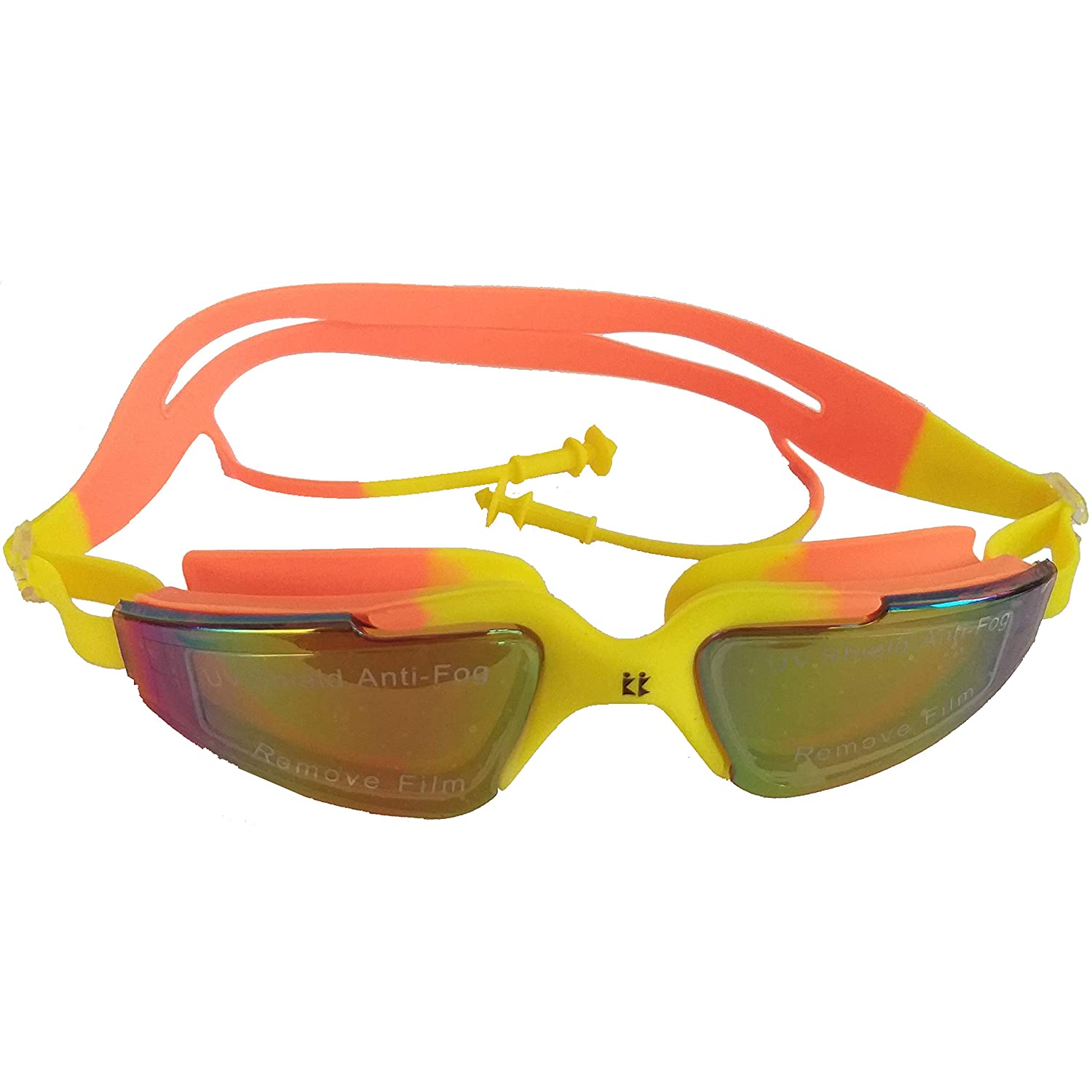 Konex CI-8311 Swimming Goggle, Yellow/Orange - Best Price online Prokicksports.com