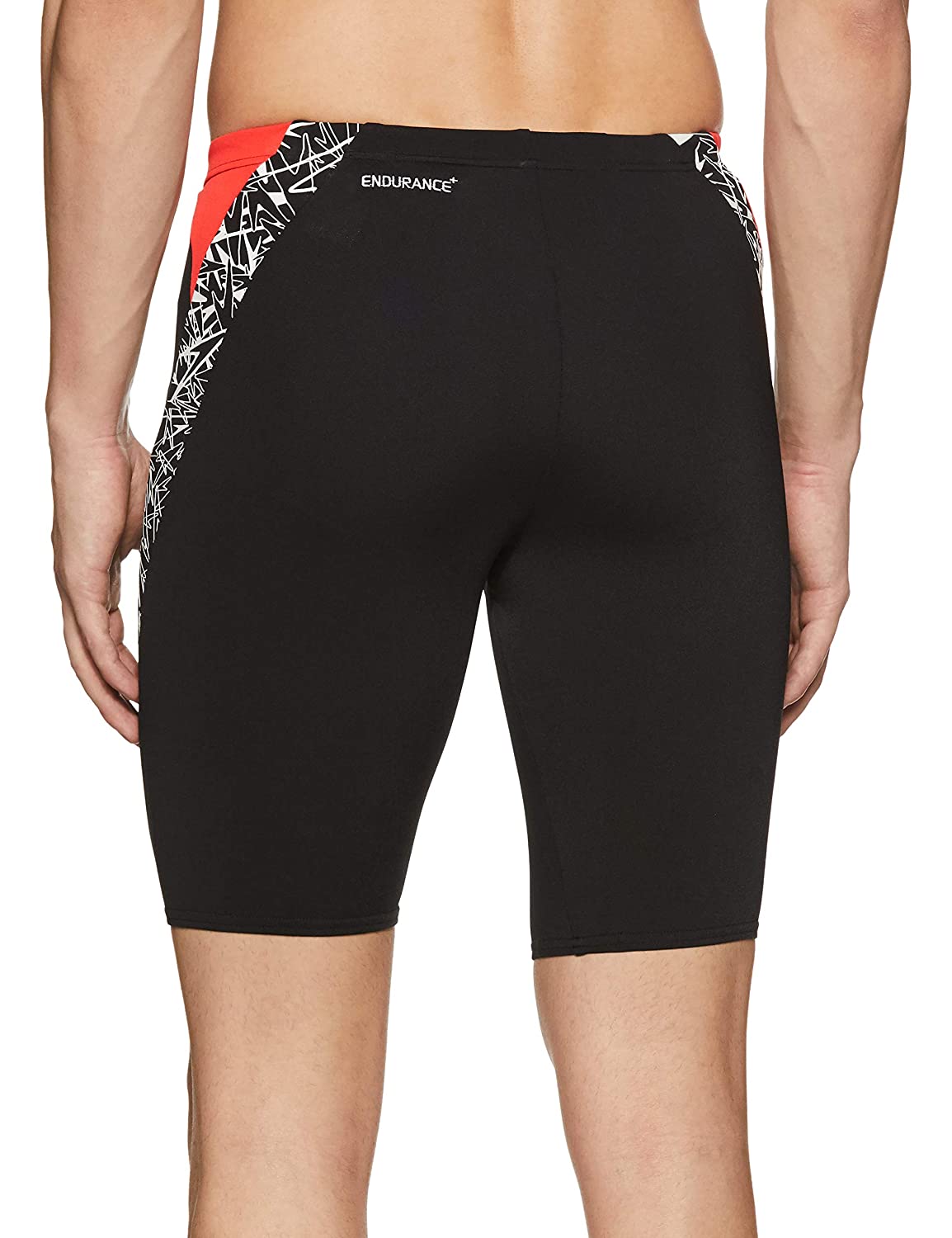 Speedo Male Swimwear Boom Splice Jammer (Black/White/Lava Red) - Best Price online Prokicksports.com