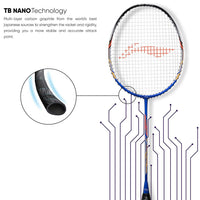 Li-Ning Turbo 99 Carbon Fibre Racket With Free Full Cover Blue/Black - Best Price online Prokicksports.com