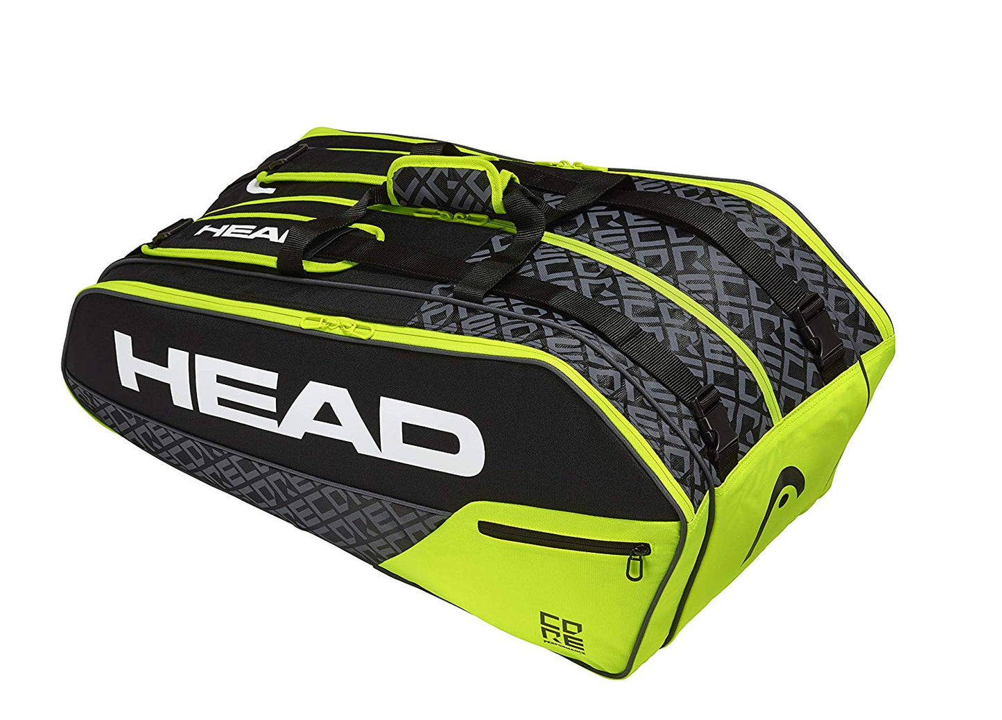 Head Core 9R Superombi Tennis Kit Bag (Black Neon Yellow) - Best Price online Prokicksports.com