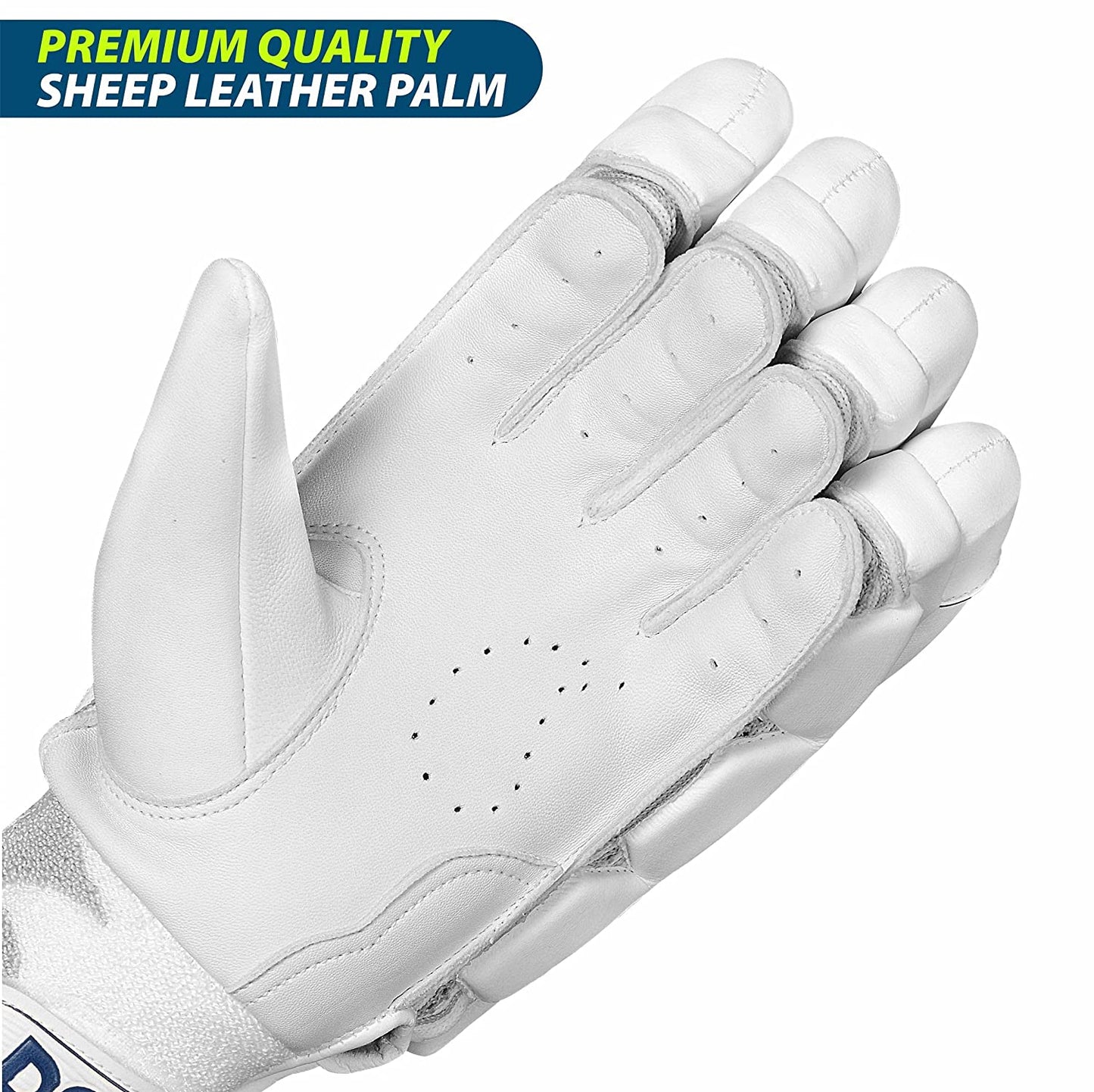 DSC Conder Pro RH Batting Gloves , White - Best Price online Prokicksports.com