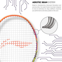 Li-Ning Turbo 99 Carbon Fibre Racket With Free Full Cover Black/Orange - Best Price online Prokicksports.com